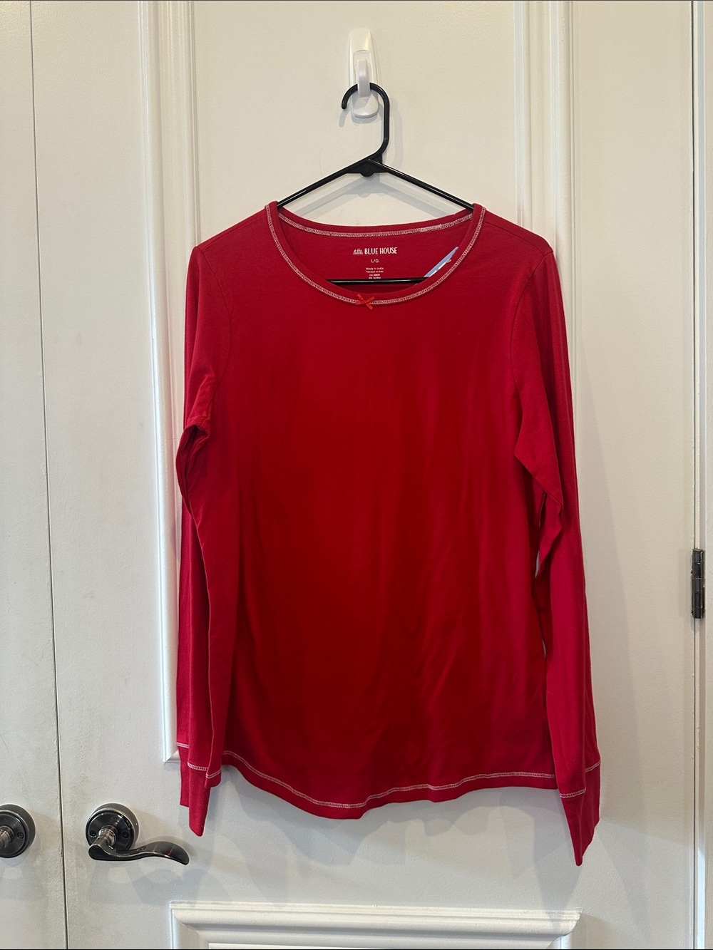 Blue Ridge Women's Long-Sleeve Red Pajama Top